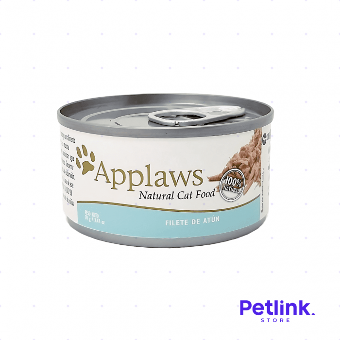 APPLAWS ALIMENTO HUMEDO PARA GATO RECETA FILETE DE ATUN LATA 70 GRAMOS