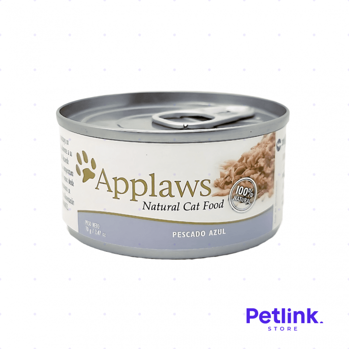 APPLAWS ALIMENTO HUMEDO PARA GATO RECETA PESCADO AZUL LATA 70 GRAMOS