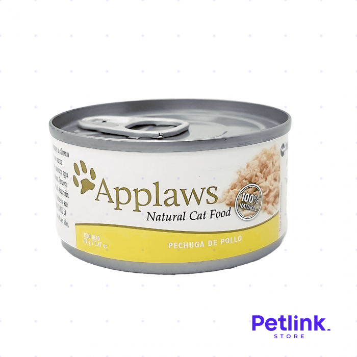 APPLAWS ALIMENTO HUMEDO PARA GATO RECETA PECHUGA DE POLLO LATA 70 GRAMOS