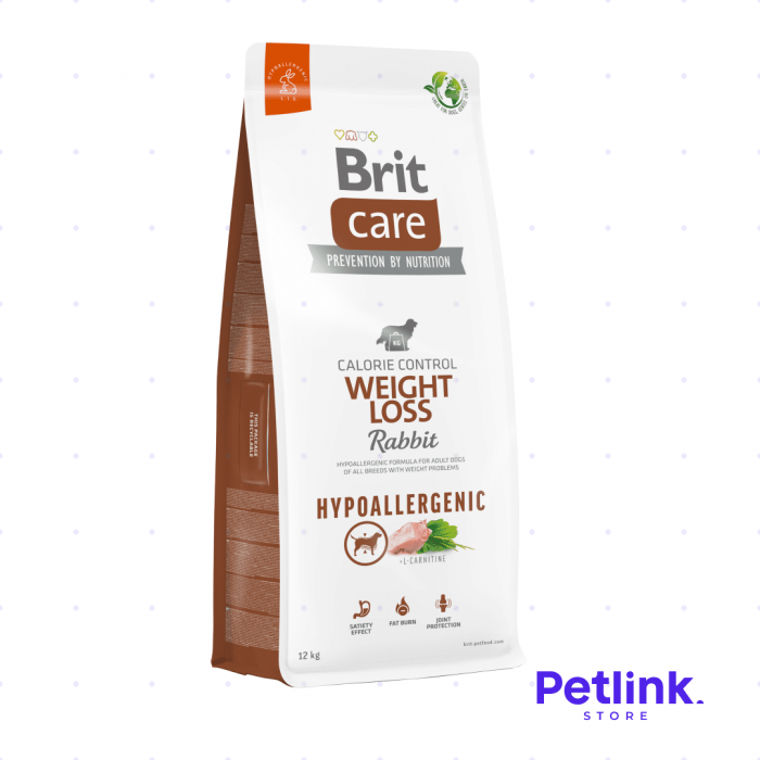 BRIT CARE ALIMENTO SECO WEIGHT LOSS HIPOALERGENICO PERRO ADULTO TODAS LAS RAZAS FORMULA CONEJO BOLSA 12 KILOS