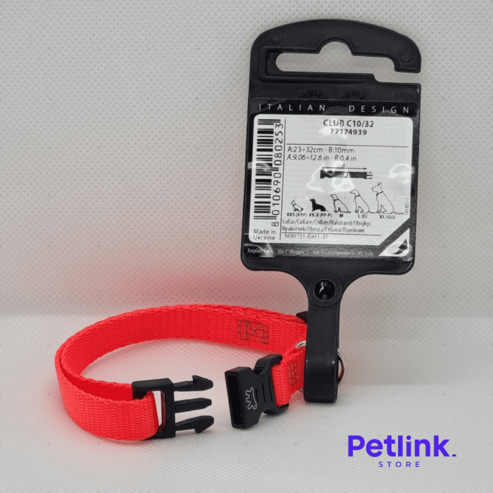 FERPLAST COLLAR DE NYLON PARA PERRO RAZA PEQUEÑA MODELO CLUB C10/32 COLOR NARANJA