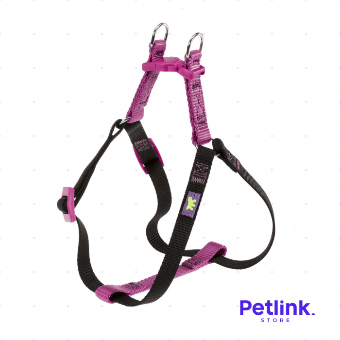 FERPLAST ARNES DE NYLON PARA PERRO RAZA PEQUEÑA MODELO EASY COLOURS COLOR VIOLETA CON NEGRO