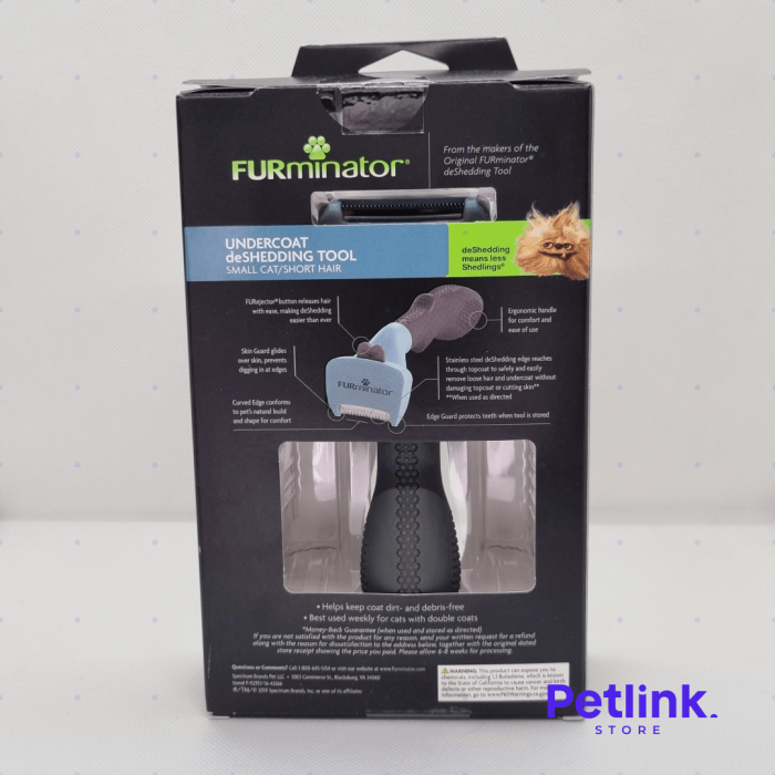 FURMINATOR CEPILLO DESLANADOR DE PELAJE PARA GATO PEQUEÑO DE PELO CORTO