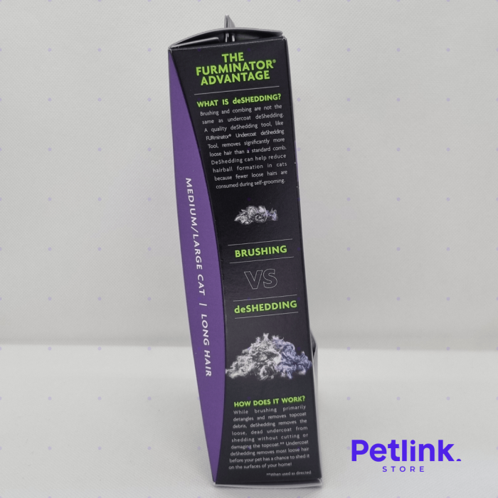 FURMINATOR CEPILLO DESLANADOR DE PELAJE PARA GATO MEDIANO Y GRANDE DE PELO LARGO