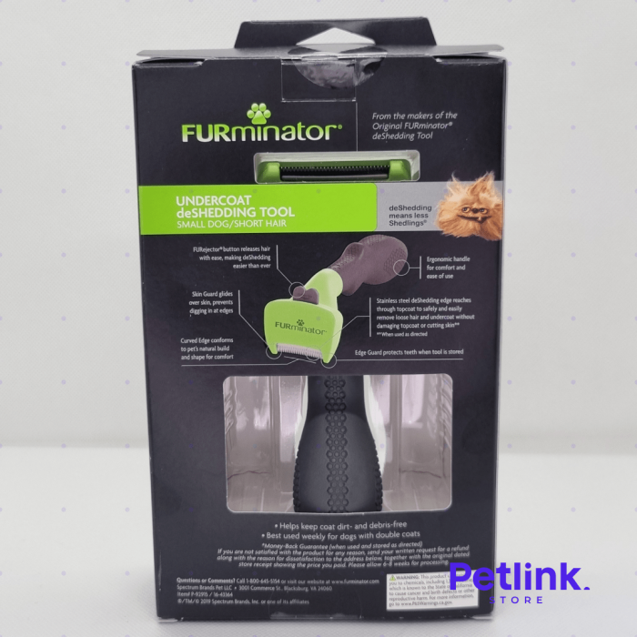 FURMINATOR CEPILLO DESLANADOR DE PELAJE PARA PERRO RAZA MINIATURA Y PEQUEÑO DE PELO CORTO