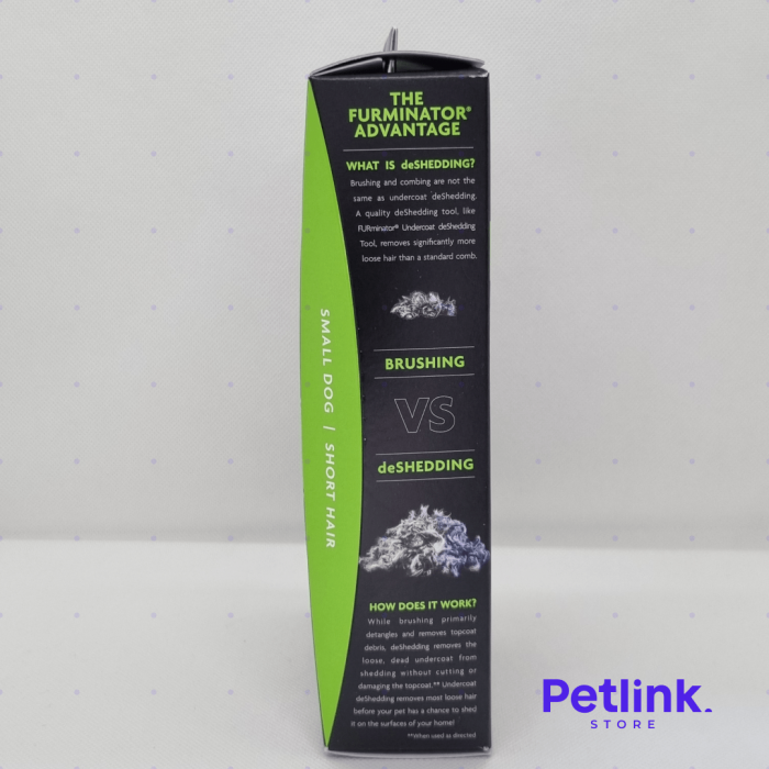 FURMINATOR CEPILLO DESLANADOR DE PELAJE PARA PERRO RAZA MINIATURA Y PEQUEÑO DE PELO CORTO