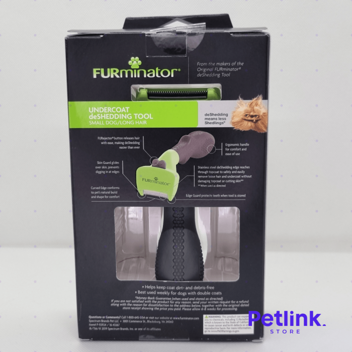 FURMINATOR CEPILLO DESLANADOR DE PELAJE PARA PERRO RAZA MINIATURA Y PEQUEÑO DE PELO LARGO