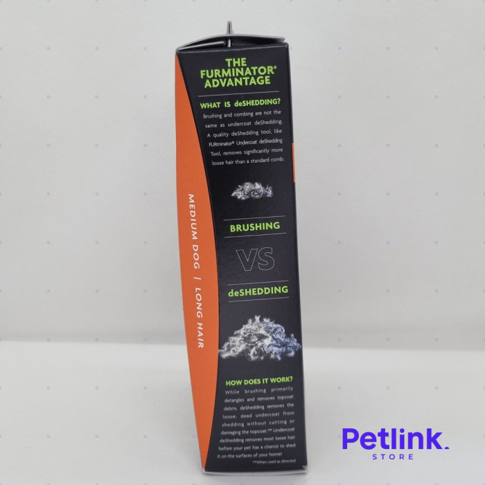 FURMINATOR CEPILLO DESLANADOR DE PELAJE PARA PERRO RAZA MEDIANA DE PELO LARGO