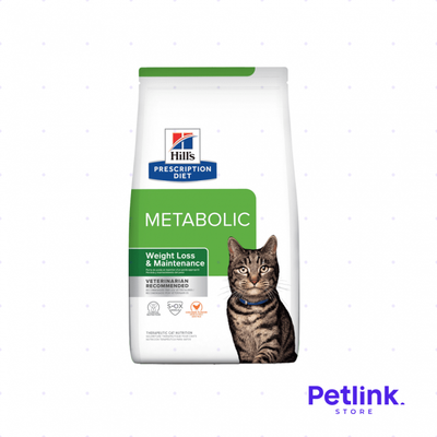 HILLS PRESCRIPTION DIET METABOLIC ALIMENTO SECO GATO ADULTO PERDIDA Y CONTROL DE PESO RECETA POLLO BOLSA 1.80 KILOS