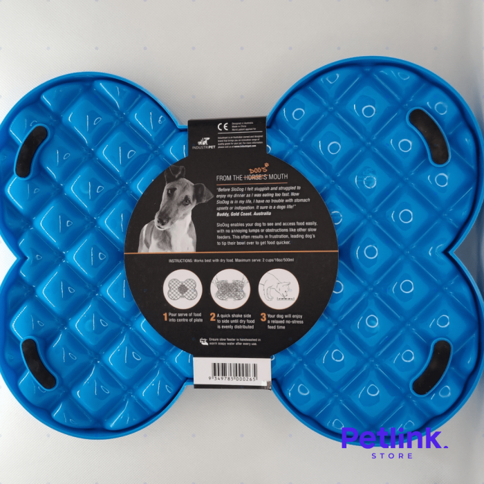 LICKIMAT PLATO ALIMENTADOR LENTO PARA PERROS MODELO SLODOG DISEÑO HUESO COLOR TURQUESA