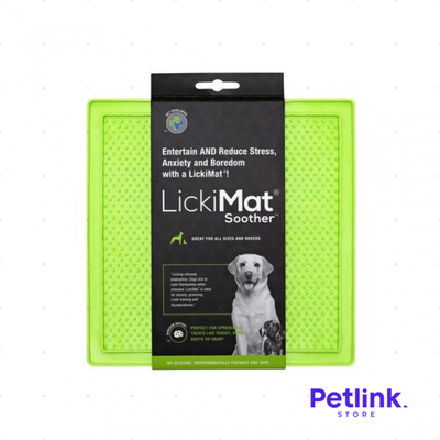 LICKIMAT PLATO ALIMENTADOR LENTO PARA PERROS MODELO SOOTHER COLOR VERDE