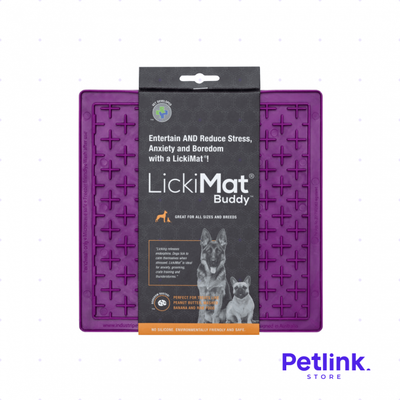 LICKIMAT PLATO ALIMENTADOR LENTO PARA PERROS MODELO BUDDY COLOR MORADO