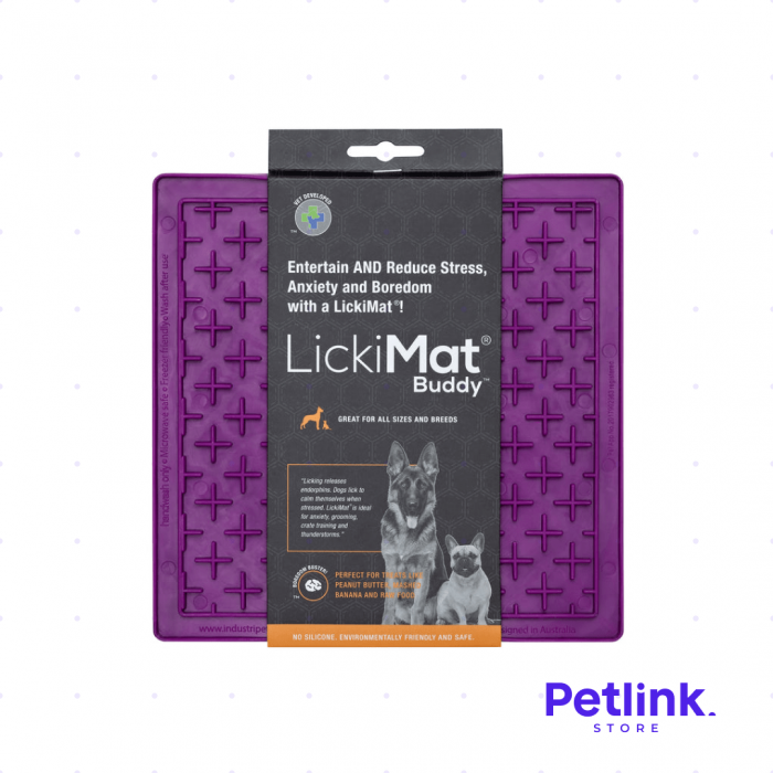 LICKIMAT PLATO ALIMENTADOR LENTO PARA PERROS MODELO BUDDY COLOR MORADO