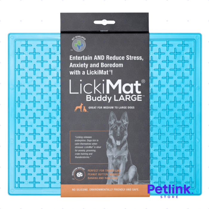 LICKIMAT PLATO ALIMENTADOR LENTO PARA PERROS MODELO BUDDY EXTRA LARGE COLOR TURQUESA