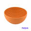 LICKIMAT PLATO ALIMENTADOR LENTO PARA PERROS MODELO WOBBLE DISEÑO REDONDO COLOR NARANJA