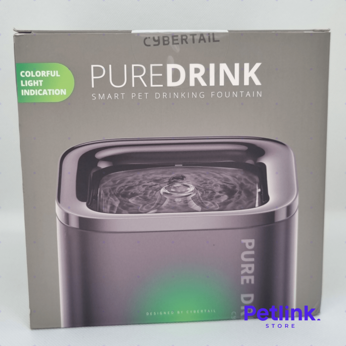 PETKIT CYBERTAIL FUENTE DE AGUA PARA MASCOTAS PURE DRINK COLOR GRIS